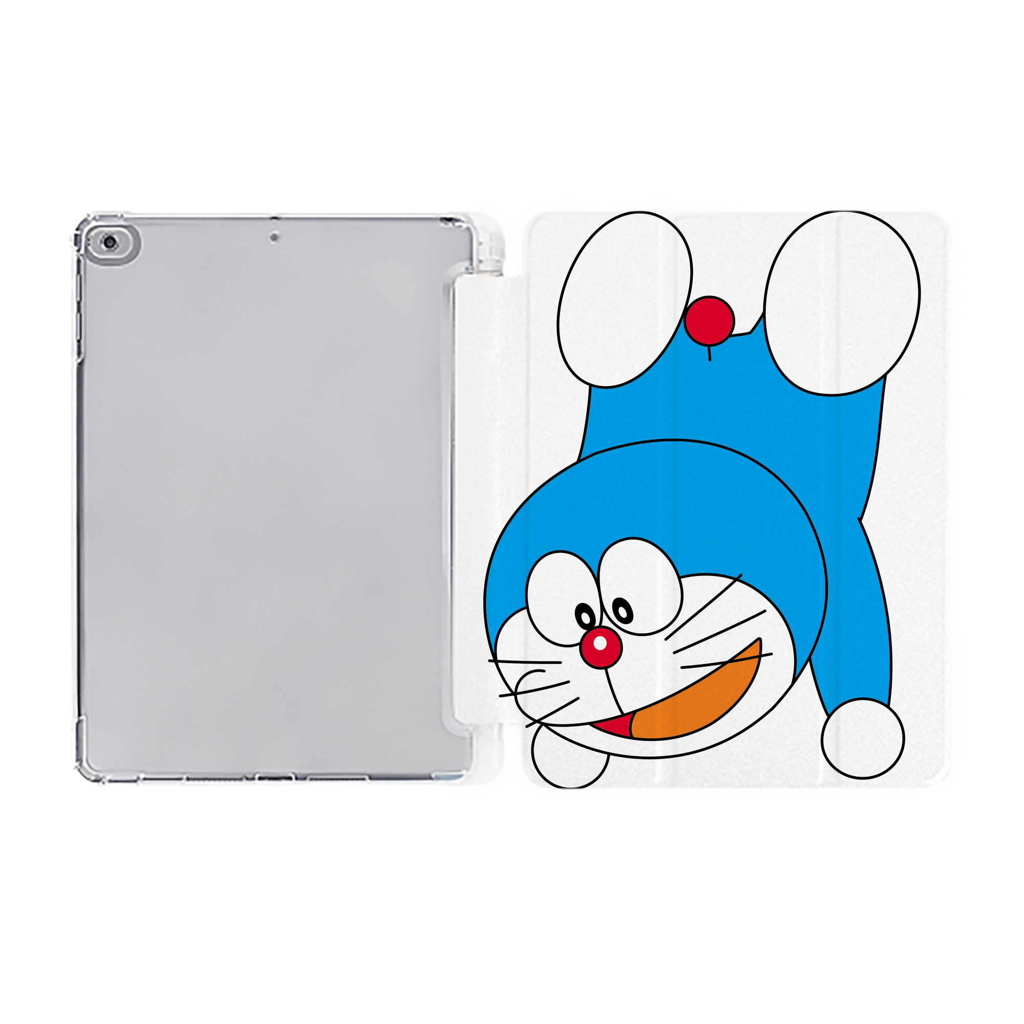 （画像用） ドラえもん Doraemon IPad ケース ペン収納付き 三つ折りスタンド PUレザー×シリコン 対応機種9.5/10.5/10.9インチ